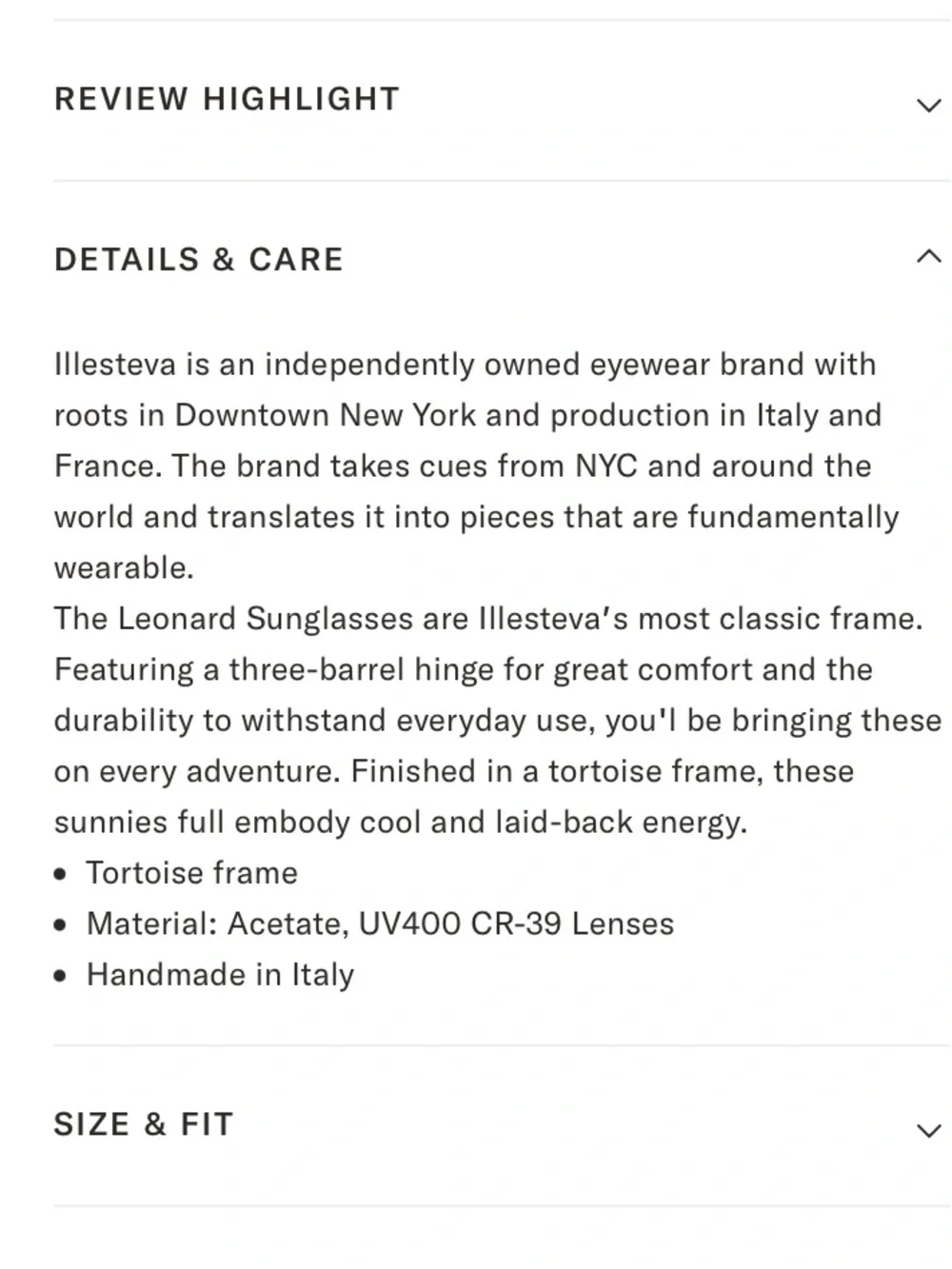 Illesteva high quality